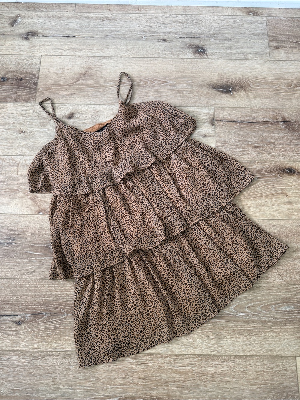 Forever 21 Leopard Print Cami Dress in Brown and Black